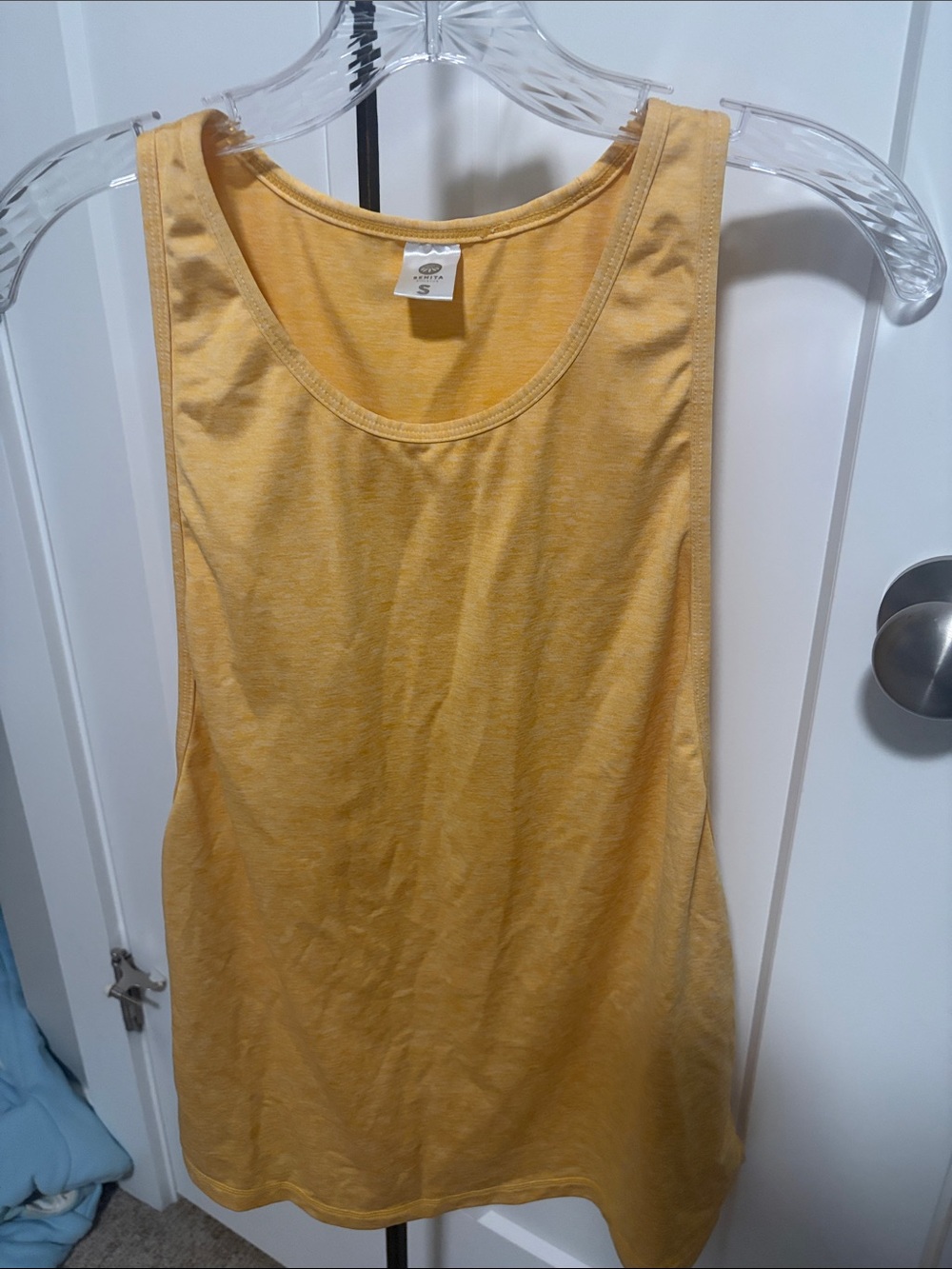 Senita Athletics Yellow Scoop Neck Tank Top